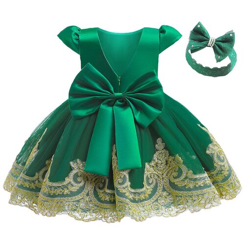 Платье Keaiyouhuo, нарядное, размер 24м, зеленый