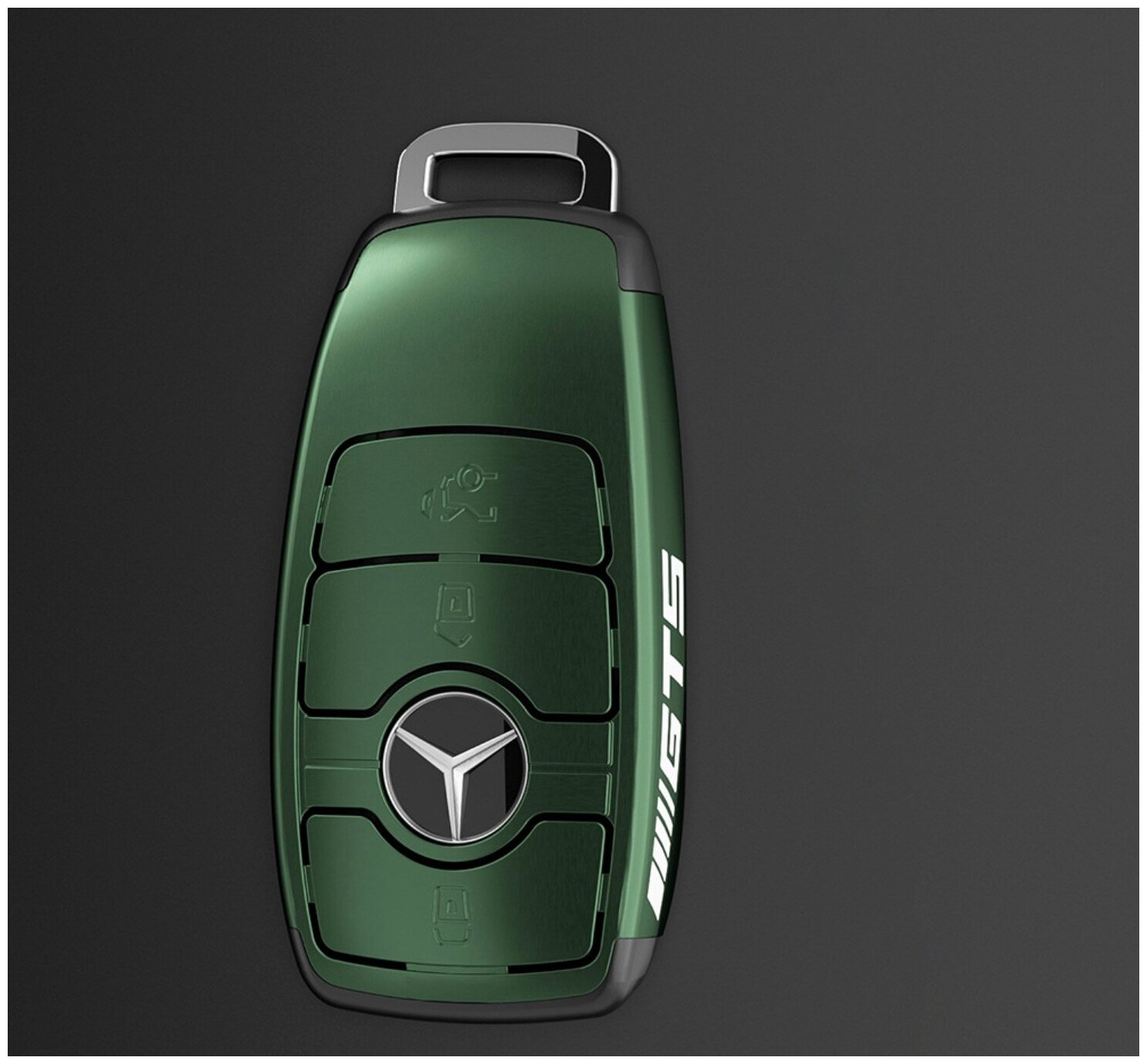 Чехол металлический Mypads для авто смарт ключа Mercedes-Benz GTS c260 c200l glb gle a200 E С S Класс CLA GLA GLB GLS GLC GLE изумрудный(зеленый)