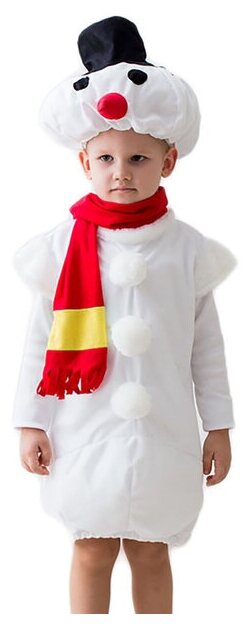 Карнавальный костюм "Снеговик", 3-5 лет, рост 104-116 см
