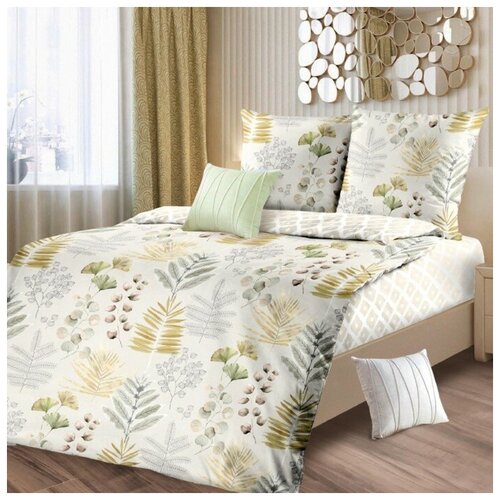 Постельное бельё 1,5сп ЛидерТекс Оливер вклад 145х215, 150х215, 70х70 2шт, бязь 120гр/м хл100%