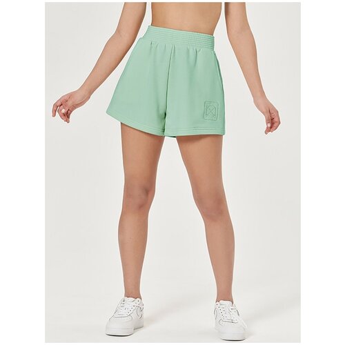 фото Шорты oxouno oxo 2243-731 high-waist размер s, аква (разноцветный)