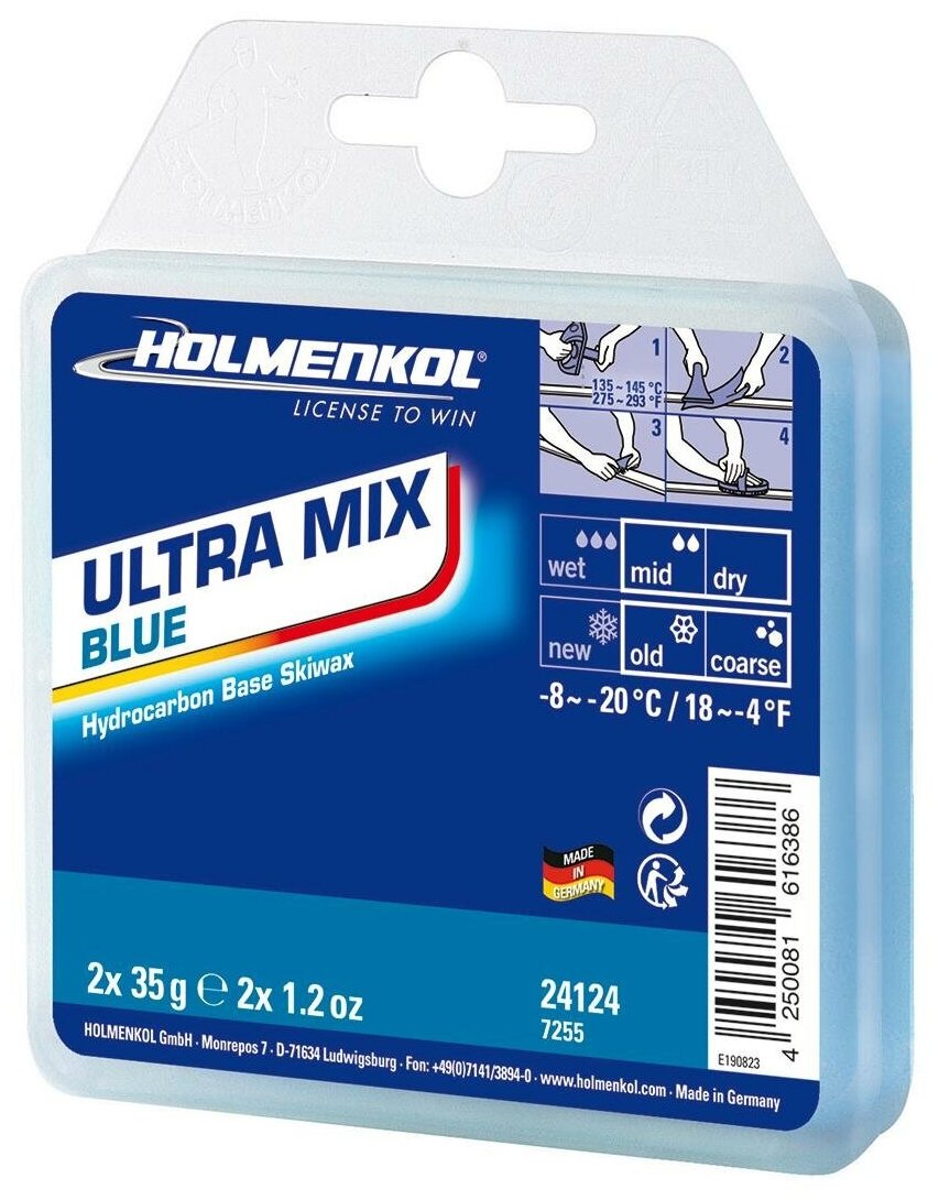 фото Парафин Holmenkol Ultramix BLUE