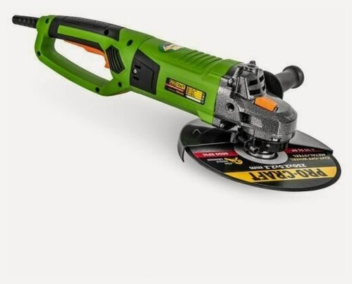 Изображение товара Углошлифовальная машина болгарка Procraft PW2550, 2000 Ватт, 230 мм диаметр круга, плавный пуск, поворотная ручка