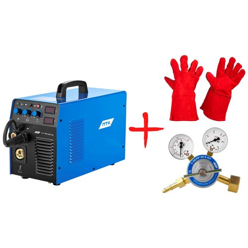 Сварочный полуавтомат ПТК мастер MIG 200 F16 Регулятор расхода газа и Краги 1900000₽