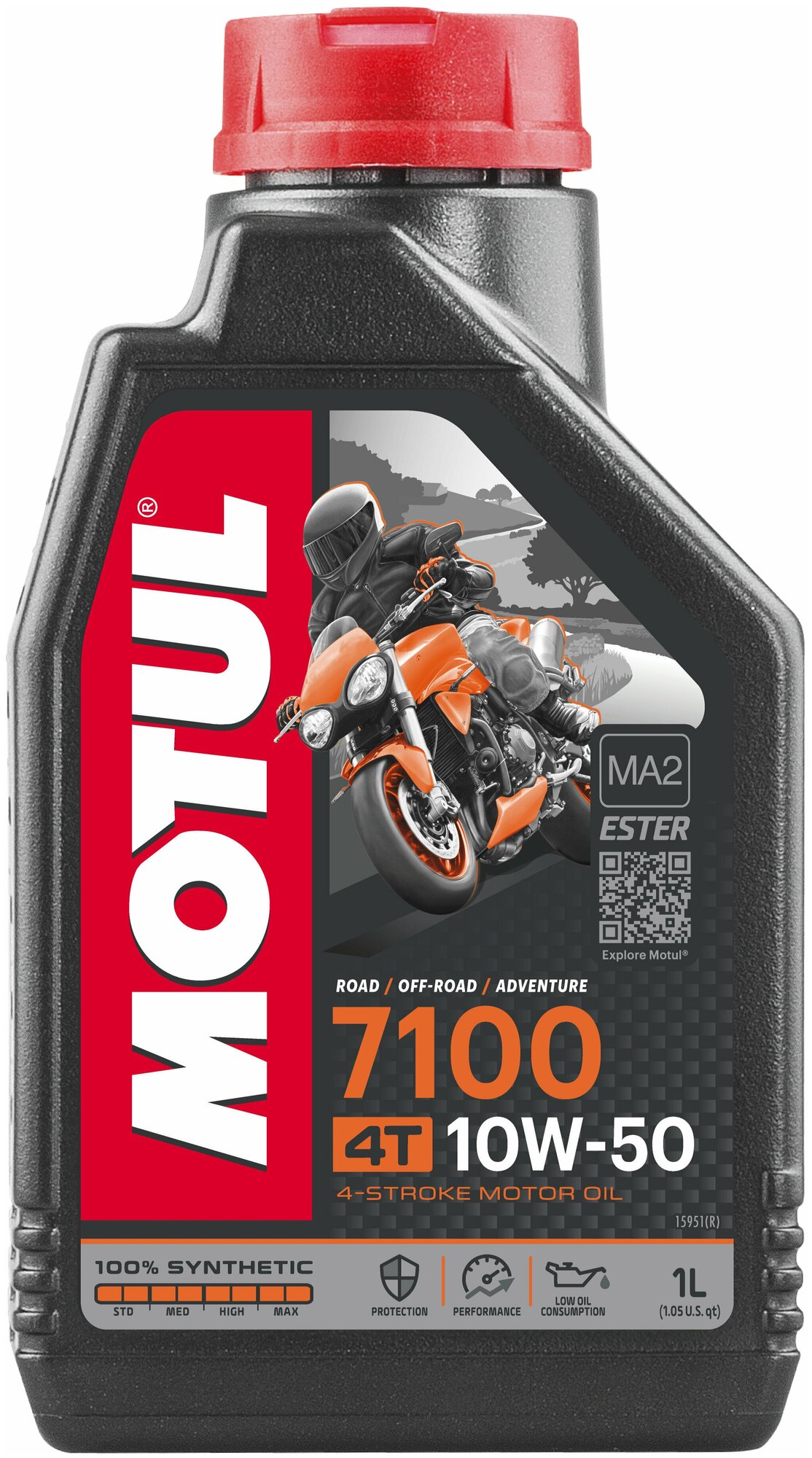 Синтетическое моторное масло Motul 7100 4T 10W50