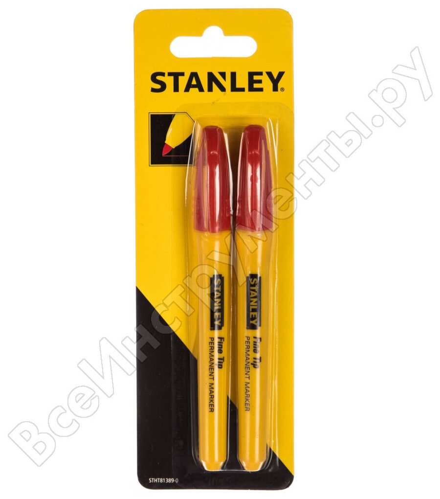 Stanley набор маркеров С заостр. наконечн. Красный 2ШТ. STHT81389-0