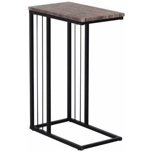 Стол журнальный на металлокаркасе BRABIX LOFT CT-002, 450х250х630 мм, цвет морёный дуб, 641861