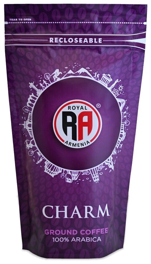 Кофе Роял Армения натуральный жареный молотый с кофеином Royal Coffee RA Charm, 100 г - фотография № 5