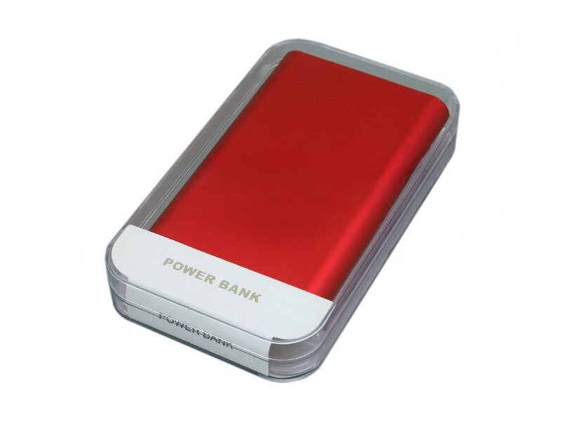 Универсальное зарядное устройство 8 000 MAH power bank под нанесение (Красный / Red, PBM02)