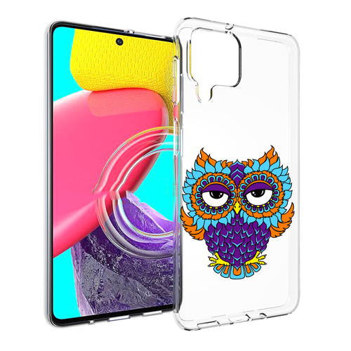 Чехол MyPads Цветная сова для Samsung Galaxy M53 (SM-M536) задняя-панель-накладка-бампер