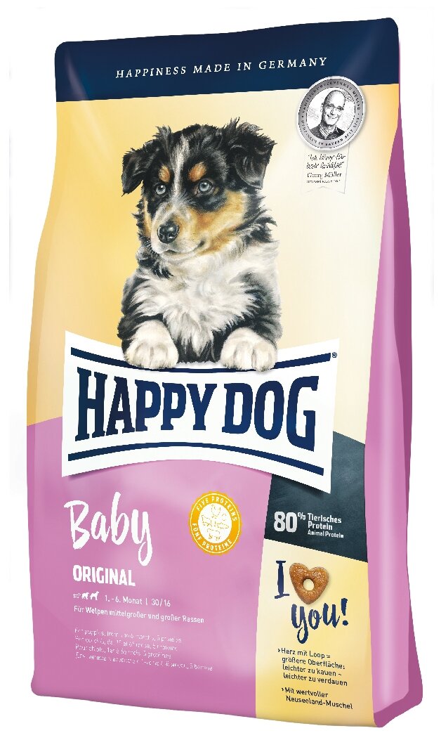 HAPPY DOG 10кг Корм сух Бэйби Ориджинал УДЛ