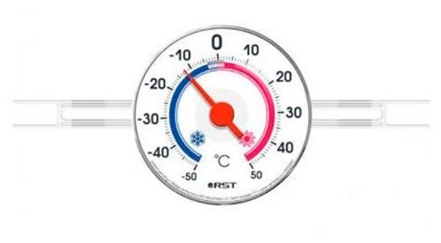 Термометр оконный биметаллический на липучках RST 02097