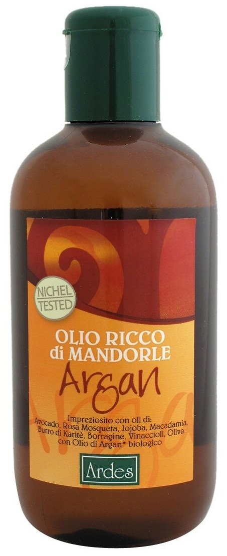 Ardes Масло для тела сладкого миндаля и Арганы холодного отжима. Olio Ricco di mandorle Argan 250 мл. Италия