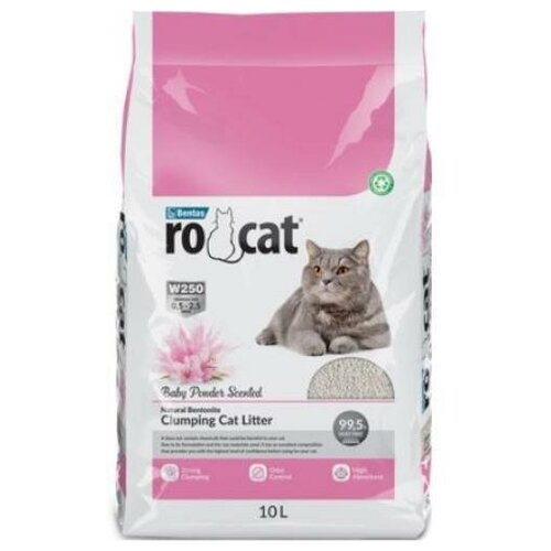 Ro Cat Ro Cat комкующийся наполнитель без пыли с ароматом детской присыпки пакет (Baby powder) ROCT-1122-PE10L-0100 8,5 кг 58027 (2 шт)