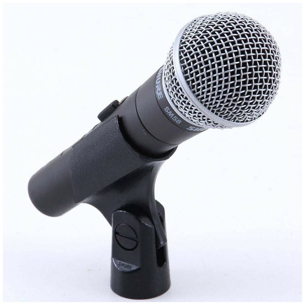 Микрофон проводной Shure SM58S, комплектация: микрофон, разъем: XLR 5 pin (M), черный, 1 шт