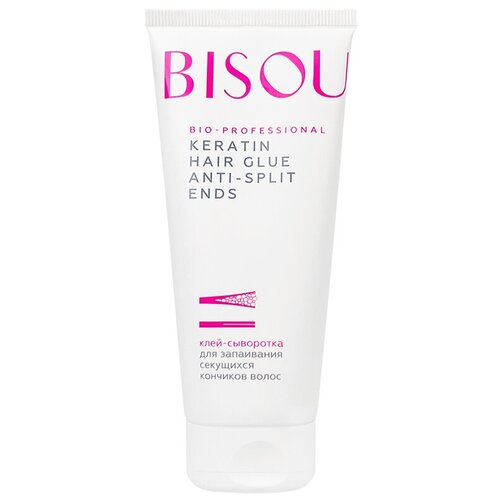 Bisou, Клей-сыворотка для секущихся кончиков волос KERATIN HAIR GLUE ANTI-SPLIT ENDS, 100 мл 1000g italy glue beads keratin glue granules beads grains hair extensions black color hair glue beads