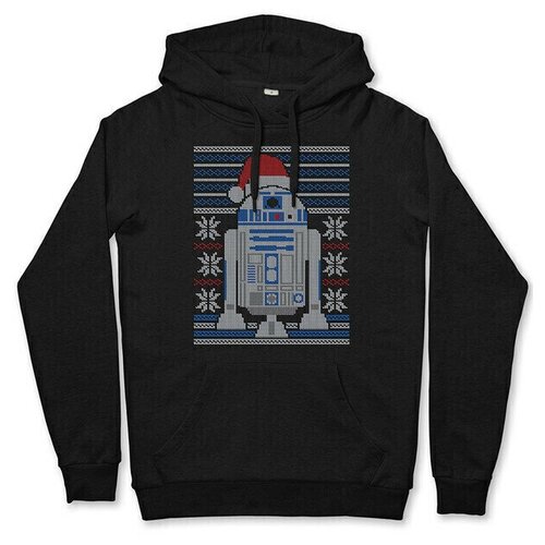 фото Худи dreamshirts с принтом новогодний r2d2 мужской черный 50 dream shirts