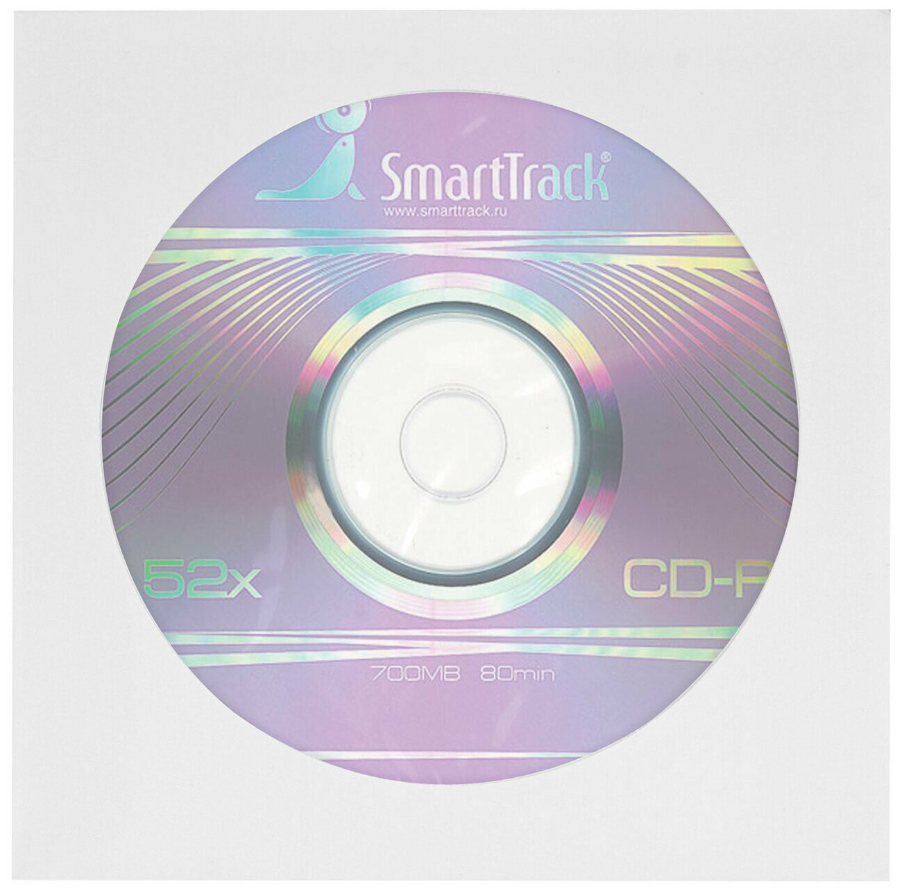 Конверты Brauberg для CD, DVD, 125х125 мм, с окном, бумажные, клей декстрин, 25 шт (123599)
