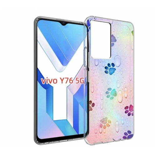 Чехол MyPads лапки для Vivo Y76 5G задняя-панель-накладка-бампер