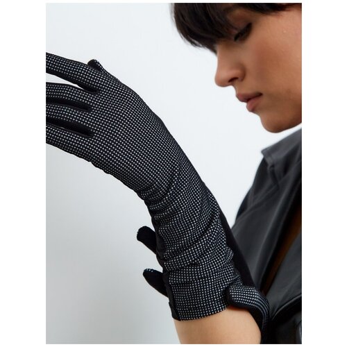 фото Перчатки nadia piskun, размер 6-7, черный