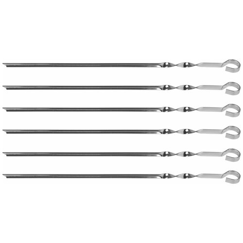 Набор угловых шампуров GRINDA Barbecue 450 мм 6 шт в чехле 427750 1436₽