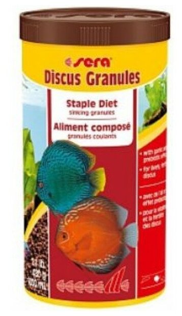 Сухой корм для рыб Sera Discus Granulat, 48 г