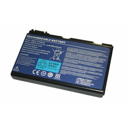 Аккумулятор (Батарея) для ноутбука Acer TravelMate TM00741 7520 (GRAPE32) 11.1V 5200mAh REPLACEMENT черная аккумуляторная батарея ibatt ib b1 a133h 5200mah для ноутбуков acer grape32 tm00741 tm00751