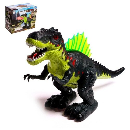 Динозавр «Рекс», эффект дыма, свет и звук, работает от батареек динозавр робот радиоуправляемый рекс эффект дыма свет и звук цвет коричневый
