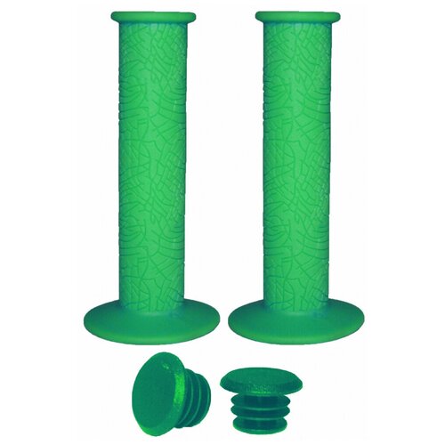 Грипсы резиновые , длина 120 мм, зеленые, инд. уп