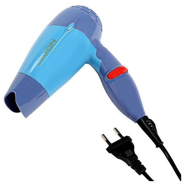Фен для волос Luazon Home LF-23, 800 Вт, 2 скорости, 1 температурный режим, голубой - фотография № 1