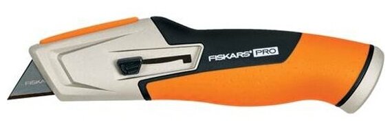 Нож строительный Fiskars с выдвижным, сменным лезвием CarbonMax 27223