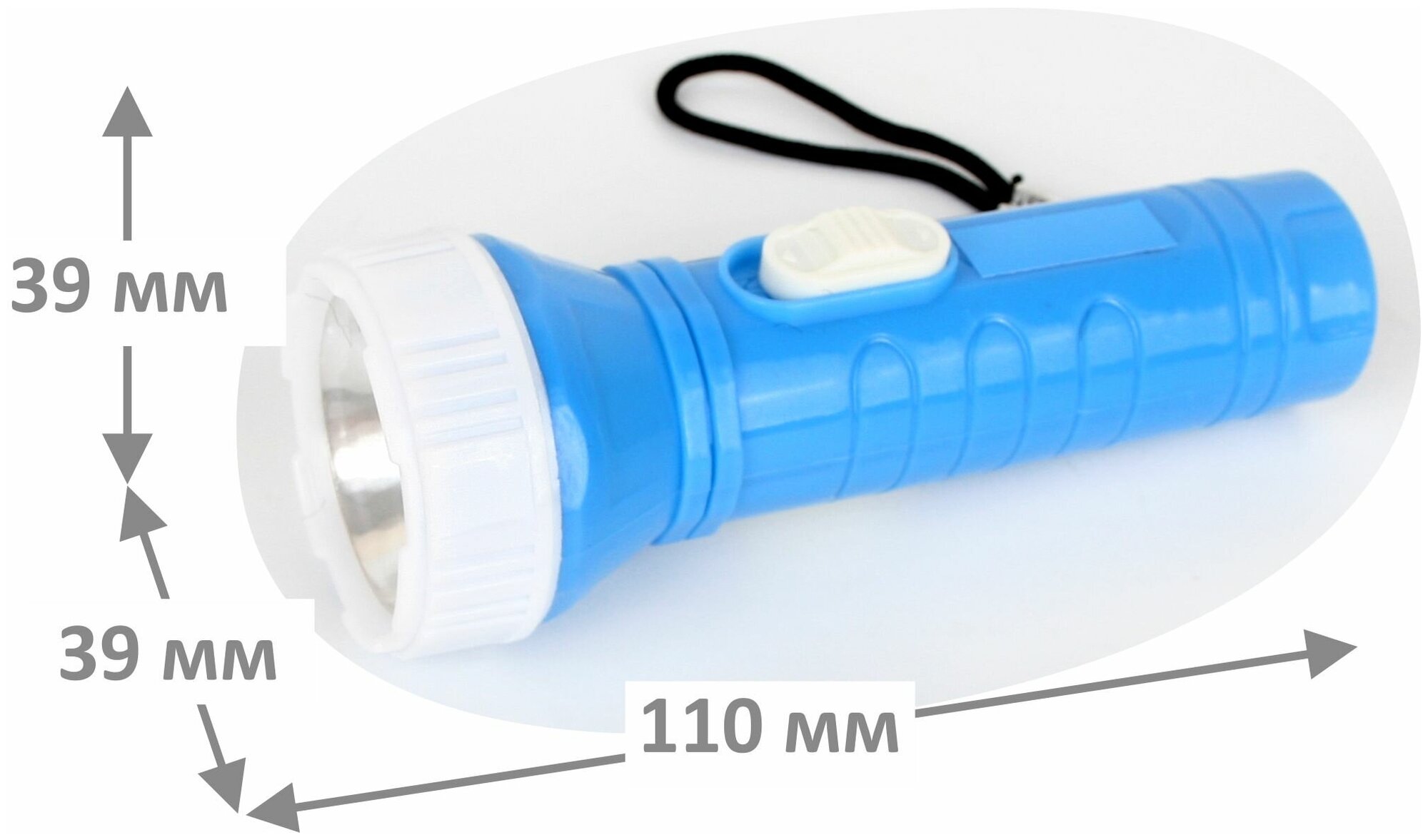 Ручной светодиодный фонарь на алкалиновых батарейках. Дальность 15м. Ultraflash 828-TH 12395 - фото №9
