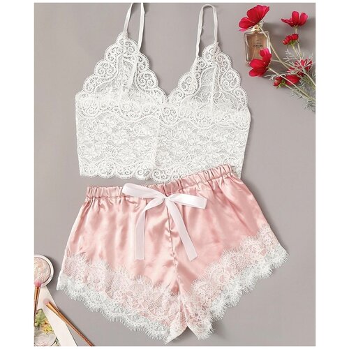 фото Комплект шорты и топ, цвет: пудровый, арт. 1078 трикотаж +