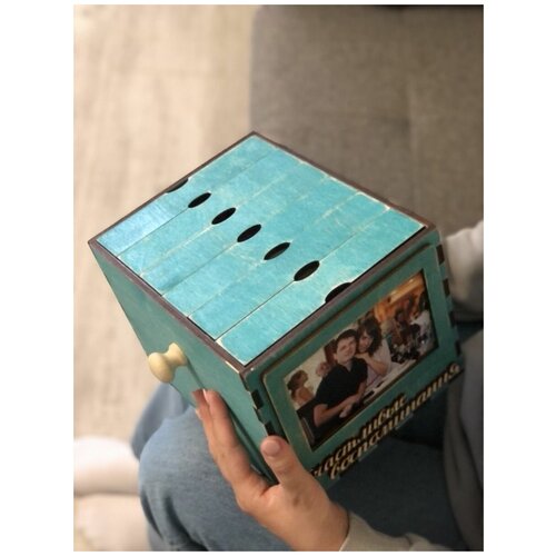 Семейный свадебный фотоальбом 10х15 голубой