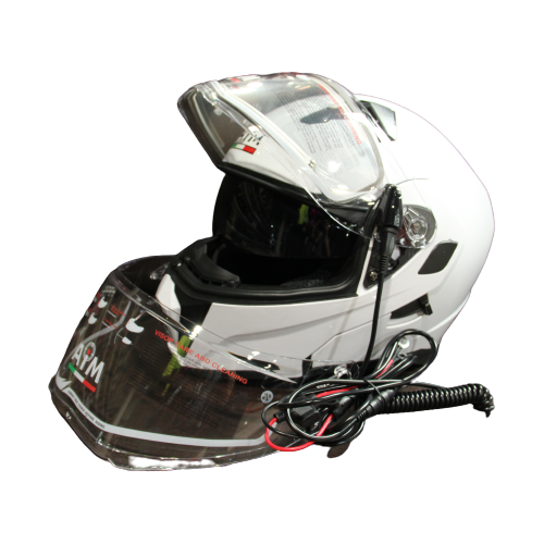 AiM Шлем JK906 снегоходный с эл. подогревом White