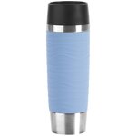 Термокружка Emsa Travel Mug Waves Grande N2012100, 0.5 л, нержавеющая сталь, голубой - изображение