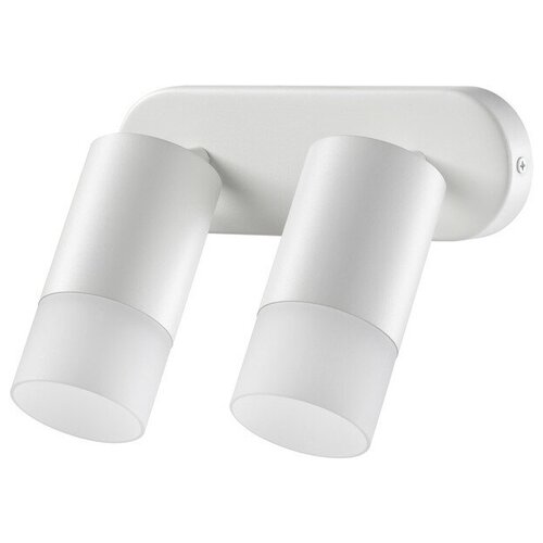 Спот novotech flax gu10 2х40вт металл белый 11968₽