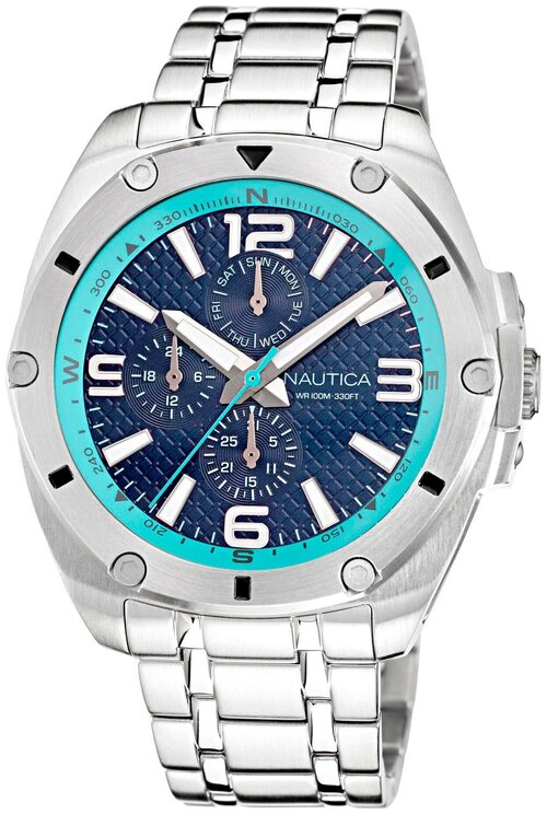 Наручные часы NAUTICA Наручные часы Nautica Tin Can Bay, синий, серебряный