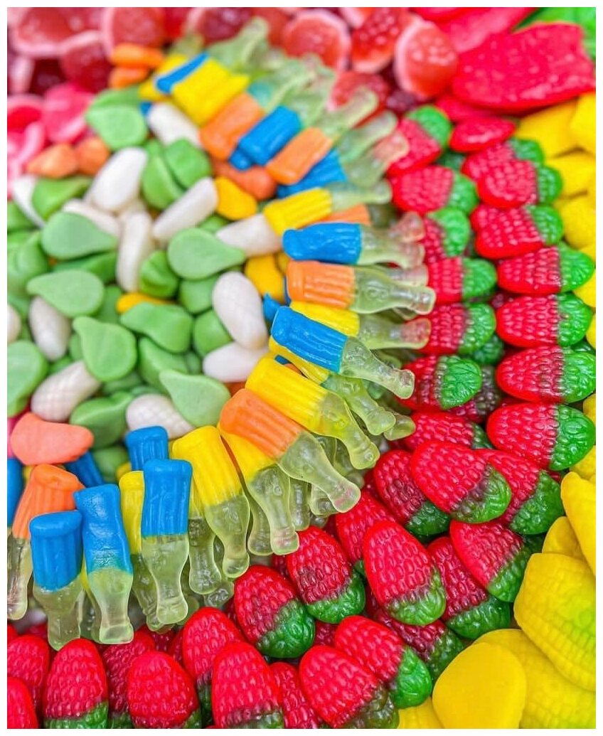 Жевательный мармелад испанский подарочный микс желейного ассорти разноцветные фигуры 2000 грамм - фотография № 4
