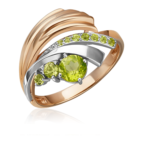 фото Кольцо platina jewelry из золота 585 пробы с хризолитом