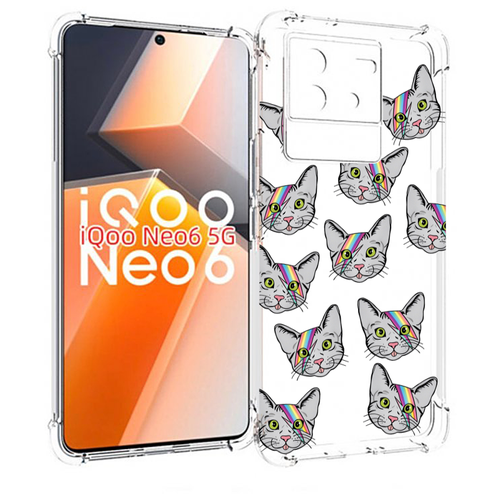 Чехол MyPads кот-с-молнией-на-лбу для Vivo iQoo Neo 6 5G задняя-панель-накладка-бампер