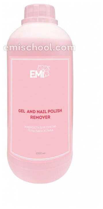 Жидкость для снятия гель-лака Gel and Nail Polish Remover E.mi LARN-1000, 1000 мл