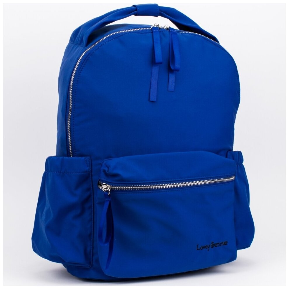 Рюкзак LOVEY SUMMER, женский, городской, 39x30x14 см, синий