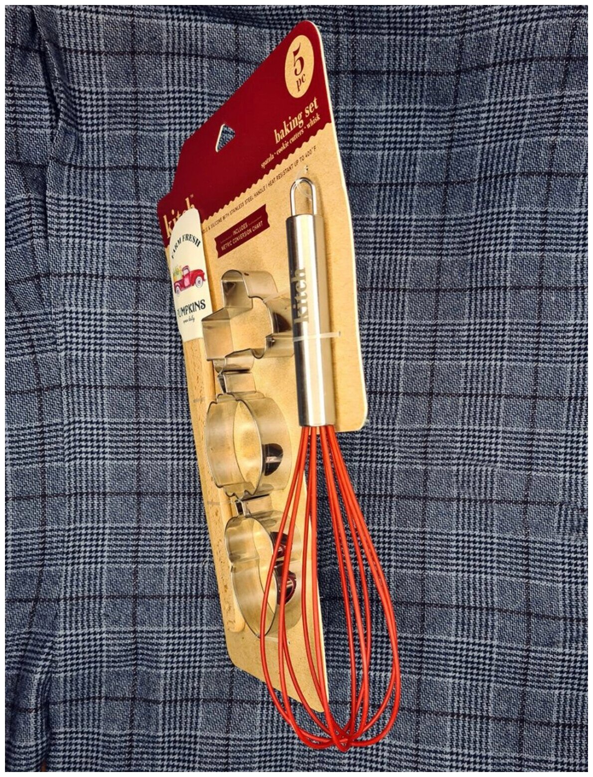 Кондитерский набор, кулинарный набор TUOTOWN, лопатка, венчик, формы, 5 предметов — фото 1