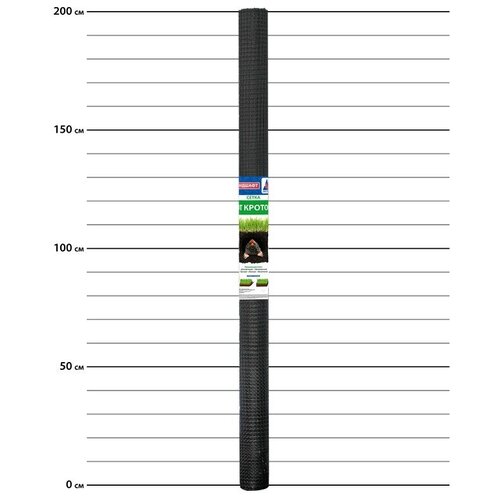 Сетка от кротов 48г/м2, ячейка 13х15мм, рулон 2х30 м сетка москитная черная ячейка 1х1 мм плотность 120 г м2 1 2х30 м рулон 36 кв м