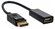 Адаптер PALMEXX ADP002 DP(m)-HDMI(f), 4K@30Hz, 0.15м, чёрный