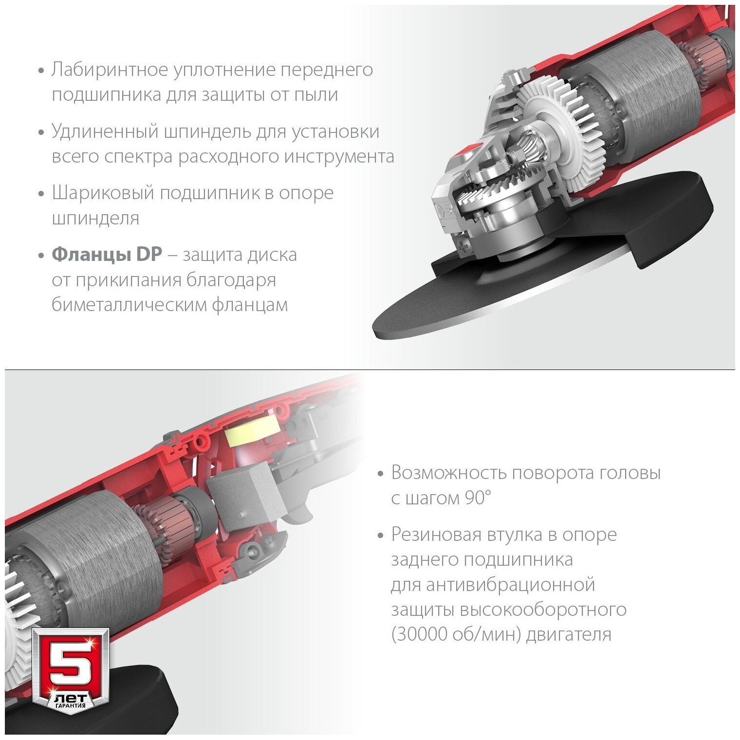 Шлифмашина угловая Зубр УШМ-180-2005 П, 2000 Вт, 180 мм - фотография № 6