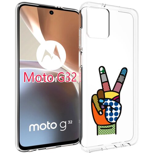 Чехол MyPads йоу пальчики для Motorola Moto G32 задняя-панель-накладка-бампер