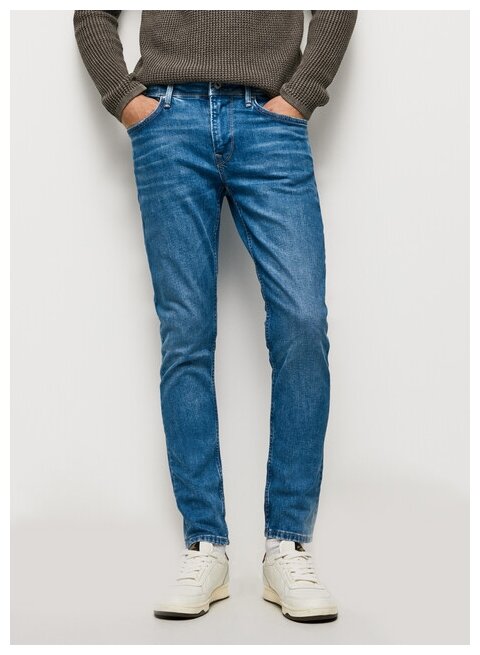 Джинсы зауженные Pepe Jeans, размер 36, рост 32, голубой