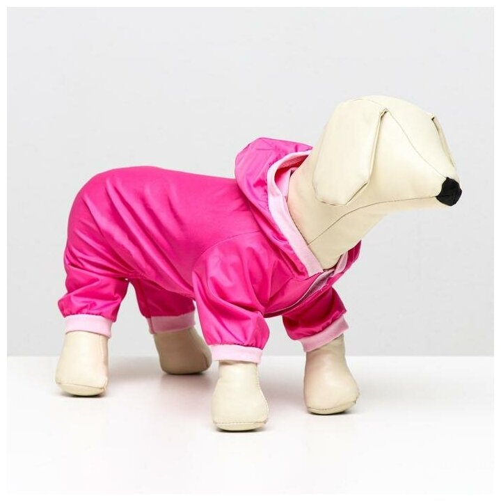 Комбинезон для собак, S (дс 22 см, ог 32 см) розовый - фотография № 5